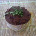 Pilaf de quinoa au jambon, tomate à la tapenade.