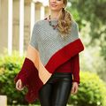 Ce modèle de poncho plein de couleur!