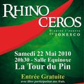Rhinocéros le 22 mai à la Tour du Pin