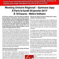 ABROGATION DE LA LOI TRAVAIL: MEETING A PARIS LUNDI 30 JANVIER 2017 A 18H;