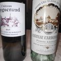  Carbonnieux blanc 2010, Francs-Côtes de Bordeaux : Puygueraud blanc 2017, Daniel Bouland : Morgon vieilles vignes 2011