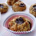 Cookies à la purée de cacahuètes, aux flocons de quinoa et pépites de chocolat noir