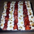 Tarte aux fraises-chantilly et amandes