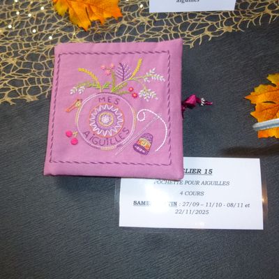 Mes ateliers broderies pour l'année 2025-2026