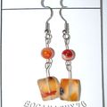 BOUCLE-OREILLE AGATE 5 