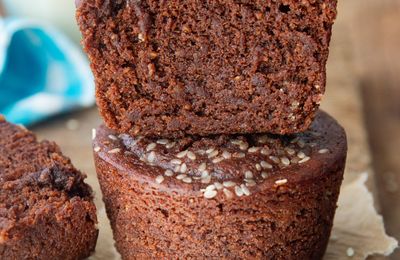 Muffins {chocolat & sésame} #vegan #vapeurdouce
