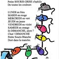 comptine des jours de la semaine en couleur : La semaine de petite souris