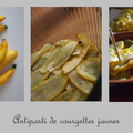 Antipasti de courgettes jaunes marinées