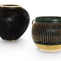Two Henan black-glazed jars, Song dynasty (960-1279)