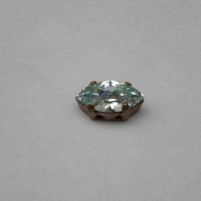 Navette - 10*5 - Chrysolite (serti bronze)
