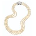 Natural pearl and diamond necklace, Boucheron Paris
