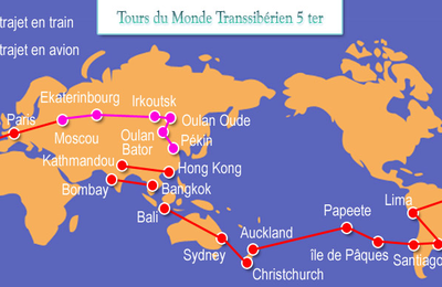 Trajet tour du monde