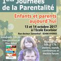 1ères Journées de la Parentalité - Enfants et parents aujourd'hui #13 et 14 octobre 2017