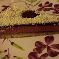 Bavarois au cassis et sa dacquoise aux amandes