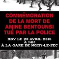 COMMEMORATION DE LA MORT DE AMINE BENTOUNSI 