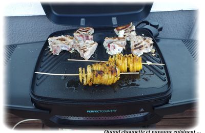 CÔTELETTES D'AGNEAU MARINEES AU YAOURT, BROCHETTE DE POMMES DE TERRE