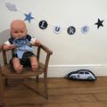 Babybox en bleu et blanc pour petit garçon