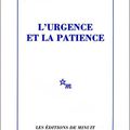 LIVRE : L'Urgence et la Patience de Jean-Philippe Toussaint - 2012