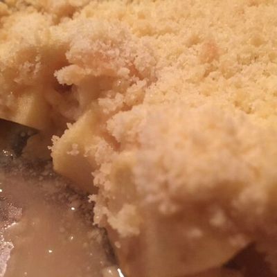 Recette du 29/03/16: Crumble aux pommes et cassonade
