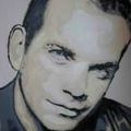 - PORTRAIT huile sur toile - GAROU -