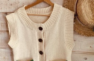Tuto Tricot : Gilet sans manche phil extra de phildar, point jersey t