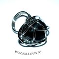 BAGUE ''CAGE'' OBSIDIENNE NOIRE 3 - T53 