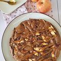 Fondant au chocolat , pommes et caramel 