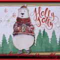 Carte 3D "Holly Jolly" ours