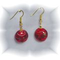 Boucles d'oreilles RIORA Rouge