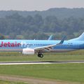 Aéroport-Tarbes-Lourdes-Pyrénnée-LFBT : Boeing 737-8BK , JetAirFly , OO-JAA  