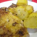 Escalopes de Porc Panées et Pommes de Terres Sautées