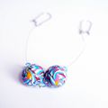 Boucles d'oreilles avec perles réalisées à la main et en cristal de Swarovski