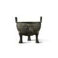 An important archaic bronze ritual food vessel (Ding), Western Zhou dynasty, probably King Xuan period (c. 827- c. 782 BC)