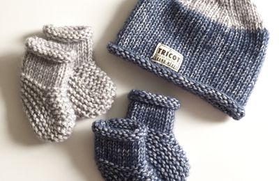 Tuto tricot ensemble bonnet chaussons pour bébé ! 