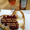 Mille feuille aux framboises, crème vanille tonka