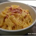 Véritables tagliatelles à la carbonara