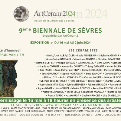 Invitation à l'inauguration de ArtCeram24 à Sèvres