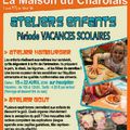 Ateliers pour enfants - Vacances scolaires