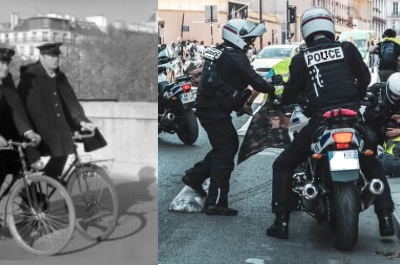 De gardiens de la Paix à "gare à vous"