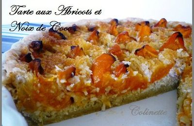 Tarte aux abricots et noix de coco