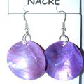 BOUCLE OREILLE NACRE 42 LILAS 