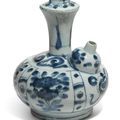A Kraak blue and white kendi, Ming Dynasty, Wanli Period (1573-1620)