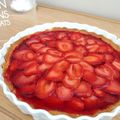 Tarte aux fraises rôties