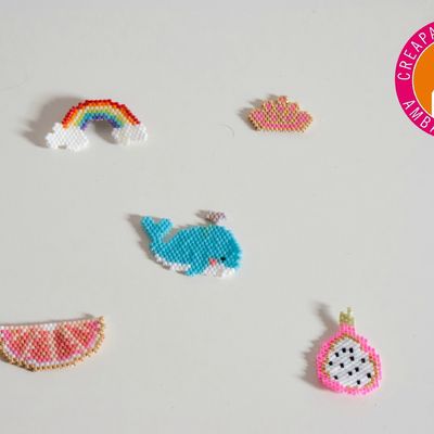 Des petits motifs trop choupi en miyuki (test creapassions)