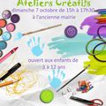 Nouvelle rentrée et nouvel événement : Ateliers Creatifs le 7 octobre 2012