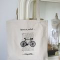 Un tote bag ....à bicyclette