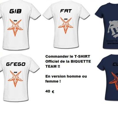 le merchandising OFFICIEL TEAM BIQUETTE DISPO !
