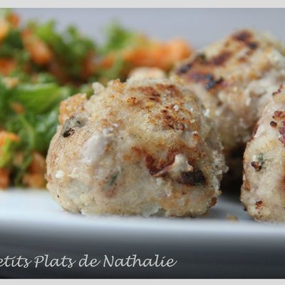 Boulettes croustillantes de veau à la sauge et salade fraîcheur de chou kale