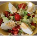 Salade avocats, tomates,oeuf