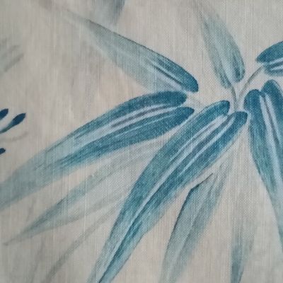 15-314 Tissu ancien japonisant impression bleue